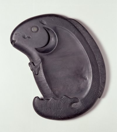 Piedra de tinta en forma de carpa saltarina, finales de la dinastía Ming a principios de la dinastía Ching de Chinese School