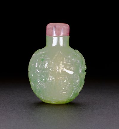 Frasco de rapé de jadeíta, c.1780-1850 de Chinese School