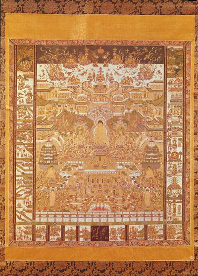 Kshitigarbha, juez del infierno, de Dunhuang, provincia de Gansu de Chinese School