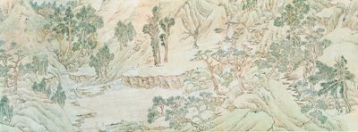 Paisaje, dinastía Ming (tinta y lavado en papel) de Chinese School