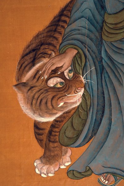 Lohan con Tigre, finales del siglo XVIII a principios del siglo XIX de Chinese School