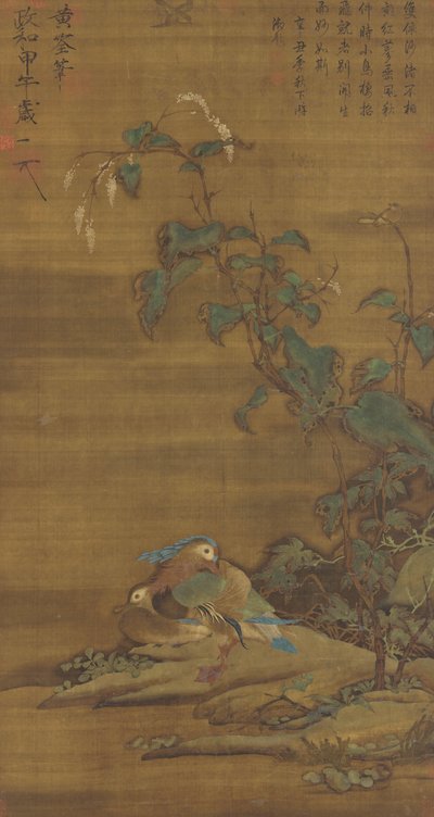 Patos mandarines bajo smartweed, dinastía Ming o Qing, siglo XV-XVIII de Chinese School