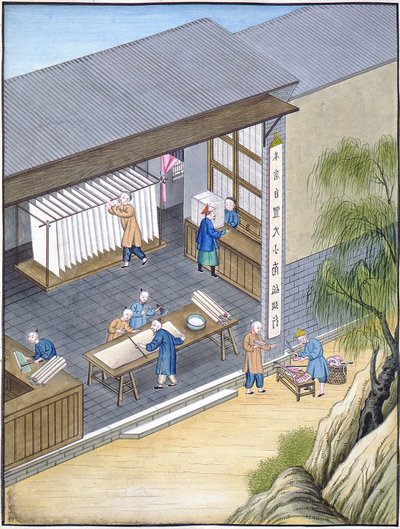Producción de papel, China de Chinese School