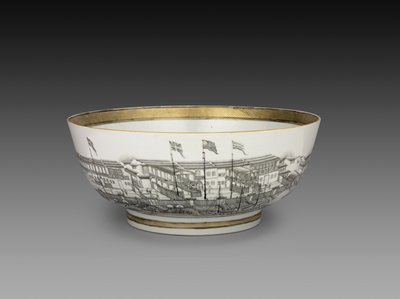 Tazón de Ponche, c.1800 de Chinese School