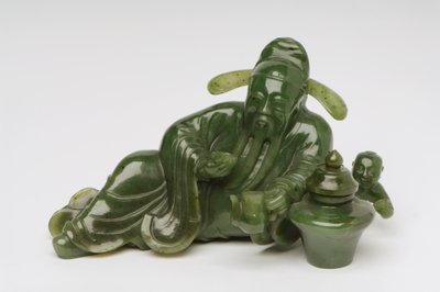 Figura de erudito chino reclinado de Chinese School