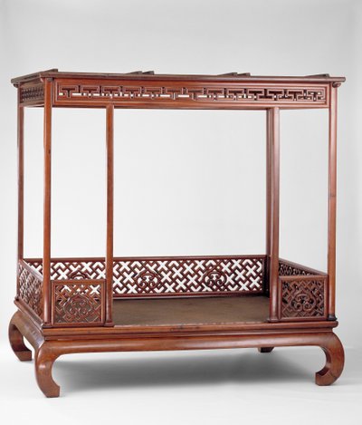 Cama con dosel de seis postes, Dinastía Ming de Chinese School