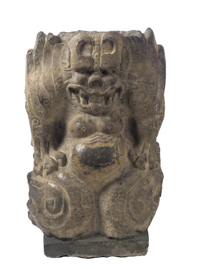 Demonio guardián en cuclillas, provincia de Hebei, Período de División, 550-577 de Chinese School