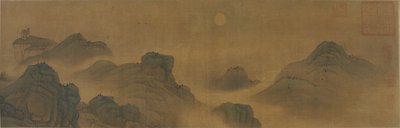 Sol y luna sobre tierra y mar, dinastía Ming o Qing, siglo XVII-XVIII de Chinese School