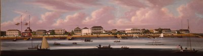 La regata de Shanghái con una vista del Bund, c.1850 de Chinese School