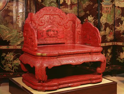 Trono del Emperador Chien Lung (1711-99) de Chinese School