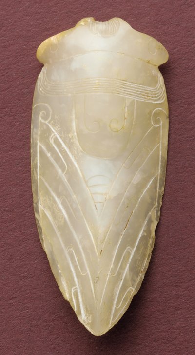 Amuleto de lengua en forma de cigarra de Chinese School