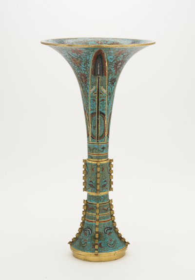 Jarrón en forma de gu arcaico, 1662-1722 de Chinese School