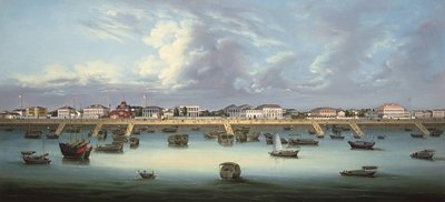 Vista del Bund en Shanghái de Chinese School