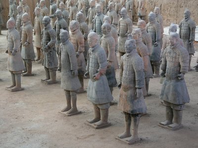 Museo de Xian, guerreros de terracota de la tumba del Emperador Shi Huangdi de Chinese School