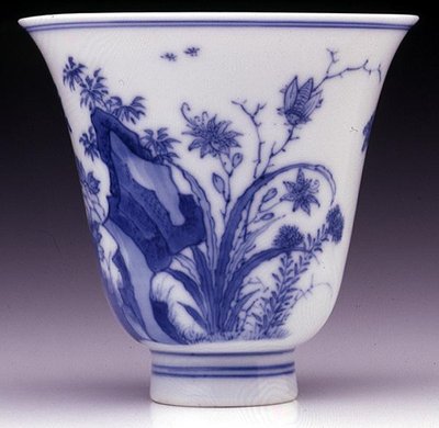 Copa de Beber de Cáscara de Huevo Semi, marca y período Kangxi 1662-1722 de Chinese School Chinese School