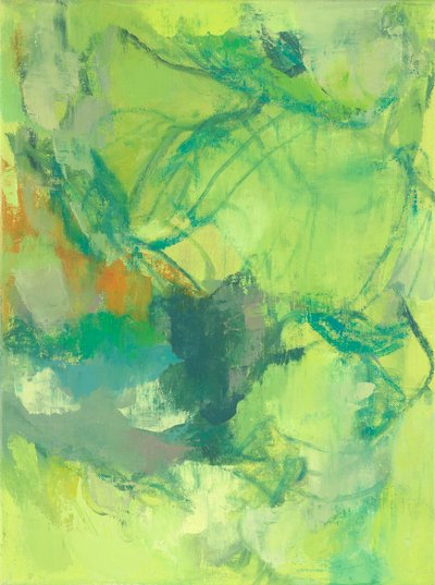 Composición abstracta, serie Orgánica/Jardín II, 2022 (óleo sobre lienzo de lino) de Ching Fun Tso