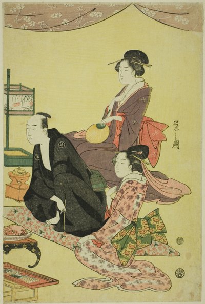 Una escena de banquete de Chobunsai Eishi