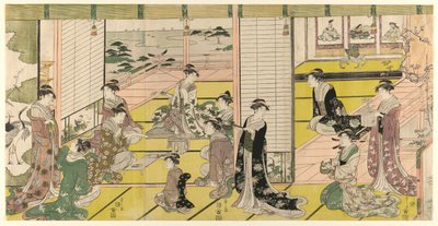 Fiesta poética de una mujer de Chobunsai Eishi