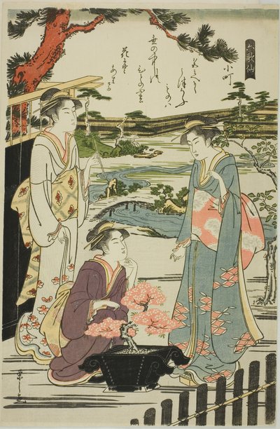 Komachi, de la serie "Seis Poetas Inmortales (Rokkasen)" de Chobunsai Eishi