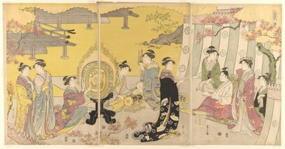 Momiji no ga, de la serie "Una parodia de moda del cuento de Genji (Furyu yatsushi Genji)" de Chobunsai Eishi