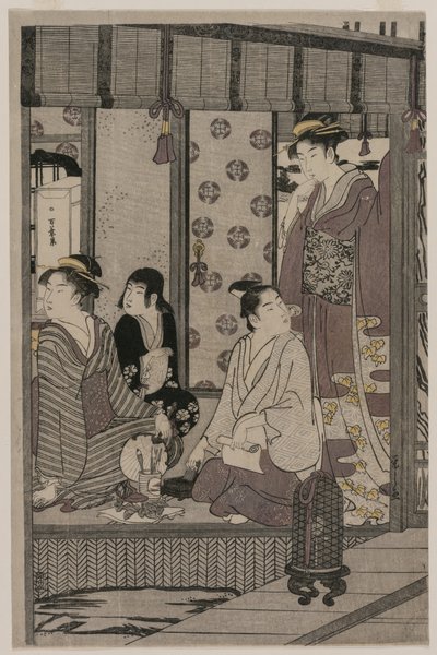 Gloria de la mañana (de la serie El cuento de Genji en vestido moderno elegante) de Chobunsai Eishi