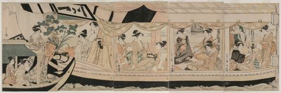 Fiesta en el barco de placer Kawaichimaru de Chobunsai Eishi