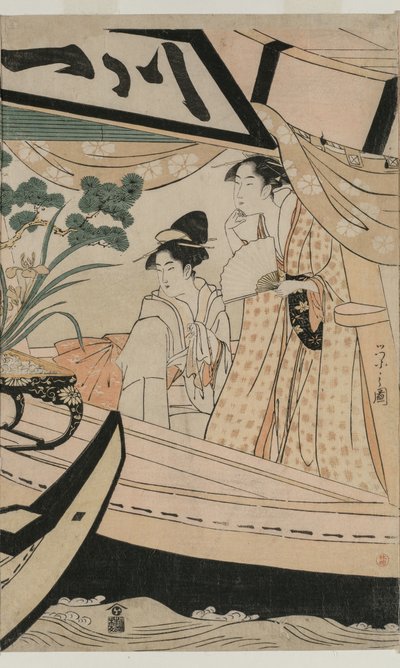 Fiesta en el barco de placer Kawaichimaru de Chobunsai Eishi