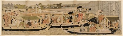 Barcos de placer en el río Sumida de Chobunsai Eishi