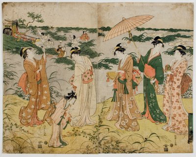 Caza de luciérnagas de Chobunsai Eishi