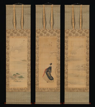 Nieve, luna y flores de cerezo (Yoshiwara en tres estaciones) de Chobunsai Eishi