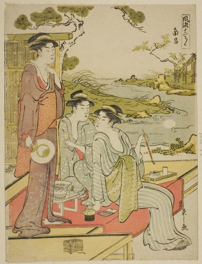 El octavo mes (Nanryo), de la serie un Calendario de Elegancia (Furyu junikagetsu) de Chobunsai Eishi