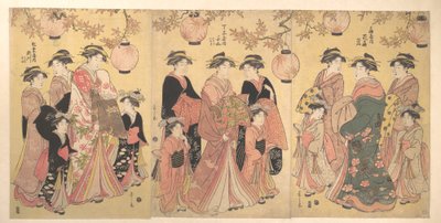 El desfile de Yoshiwara en otoño de Chobunsai Eishi