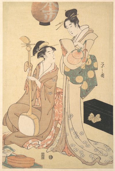 Dos geishas de Chobunsai Eishi