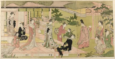 Wakana, Parte 1 (Wakana, jo), de la serie "Una parodia de moda del cuento de Genji (Furyu yatsushi Genji)" de Chobunsai Eishi