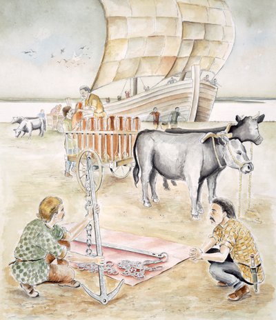 Comercio en Hengistbury Head, Dorset, siglo I a.C. c1990-c2010 de Chris Evans
