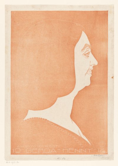 Retrato de Gerda Henny de Chris Lebeau (signed by artist)
