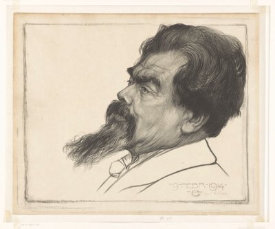 Retrato de Jan Toorop de Chris Lebeau (signed by artist)