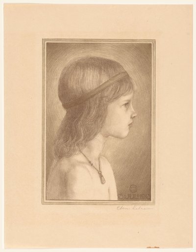 Retrato de una chica desconocida de Chris Lebeau (signed by artist)