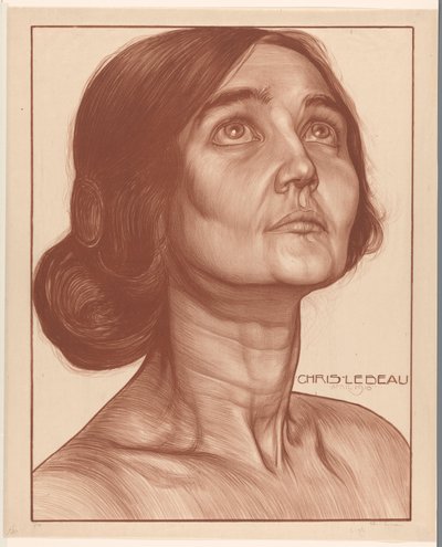 Retrato de una mujer de Chris Lebeau (signed by artist)