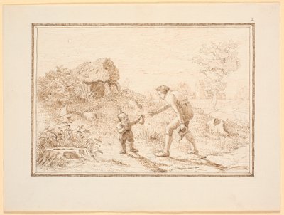 Ilustración para el cuento "El hombre de la montaña y la tormenta" de Christen Dalsgaard