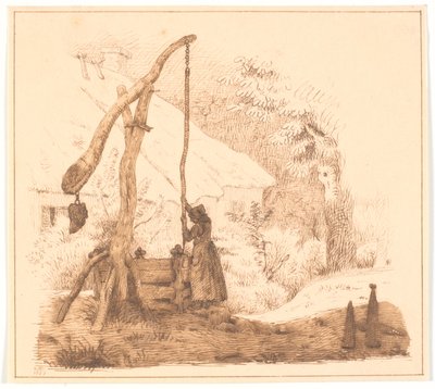 Mujer en el pozo de balancín de Christen Dalsgaard