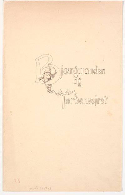 Omslag til eventyret "Bjergmanden og Tordenvejret" de Christen Dalsgaard
