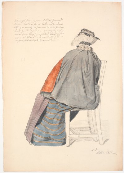 Mujer sentada vista desde atrás de Christen Dalsgaard