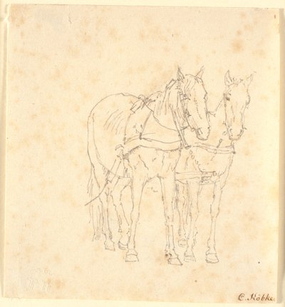 Un equipo de caballos de Christen Købke