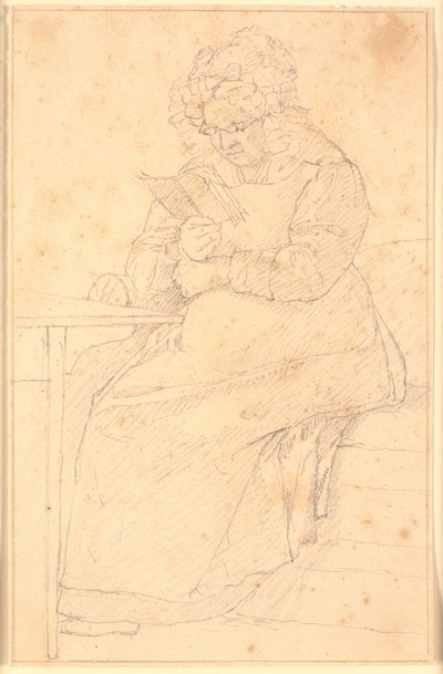 La madre del artista leyendo de Christen Købke