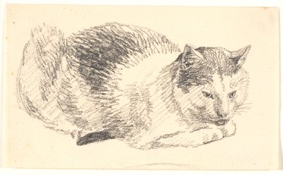 Gato acostado de Christen Købke