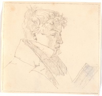 Joven leyendo, el hermano mayor del artista, pastor Carl Adolf Købke (1804-1840)? de Christen Købke