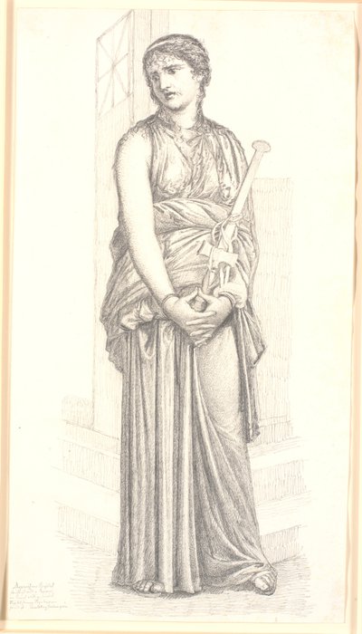 Medea con la Espada en la Mano, Figura Completa de Christen Købke