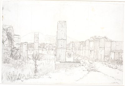 Parte del Foro en Pompeya de Christen Købke