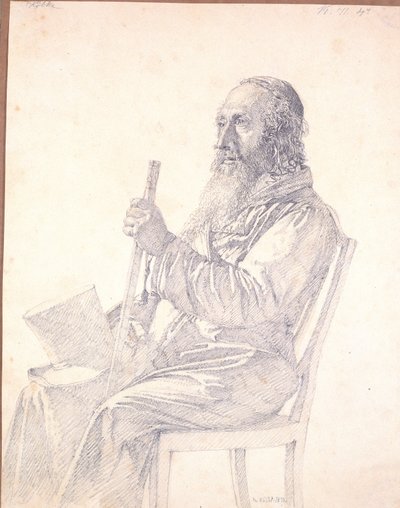Retrato de un viejo judío polaco de Christen Købke